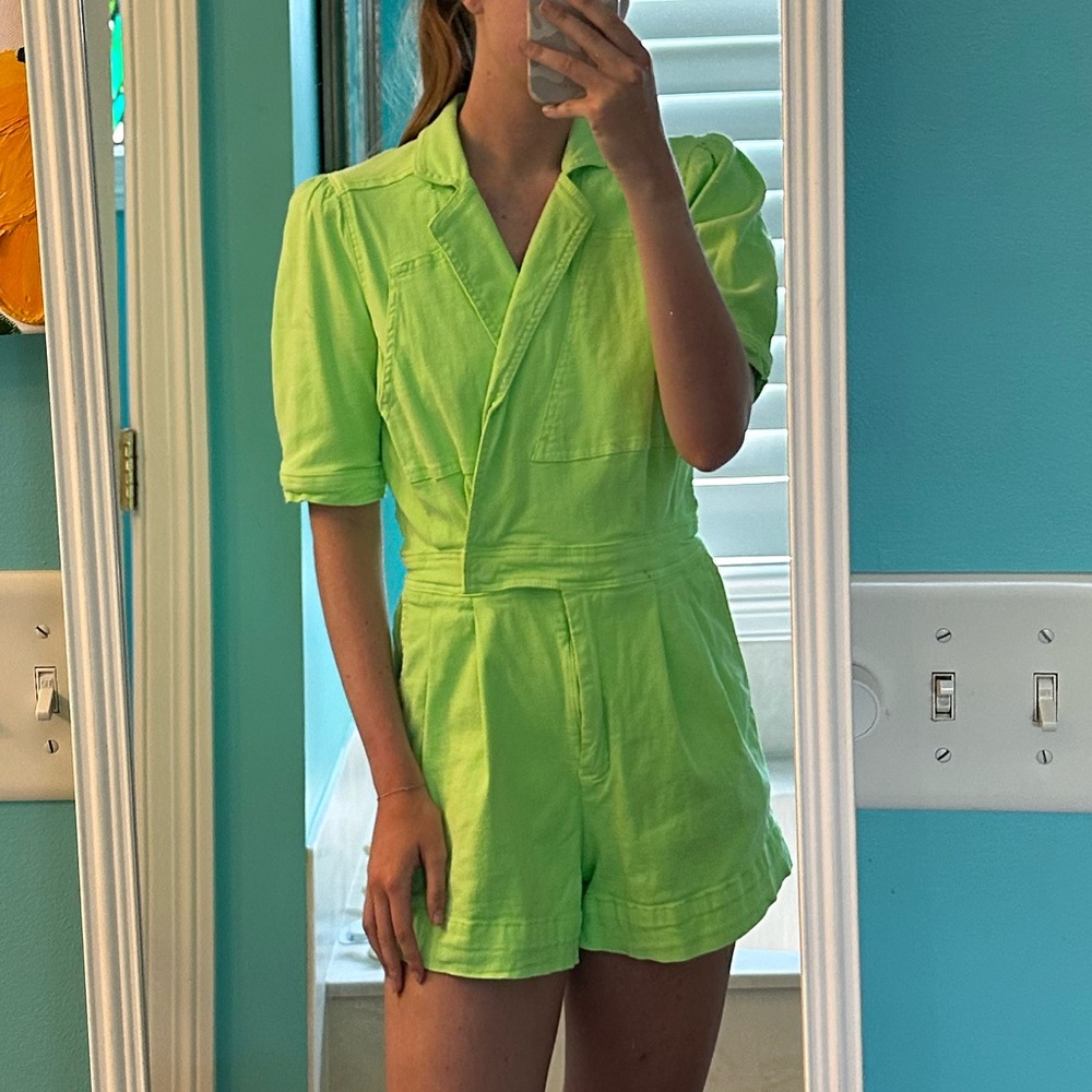 DAY+MOON PUFF SLEEVE ROMPER